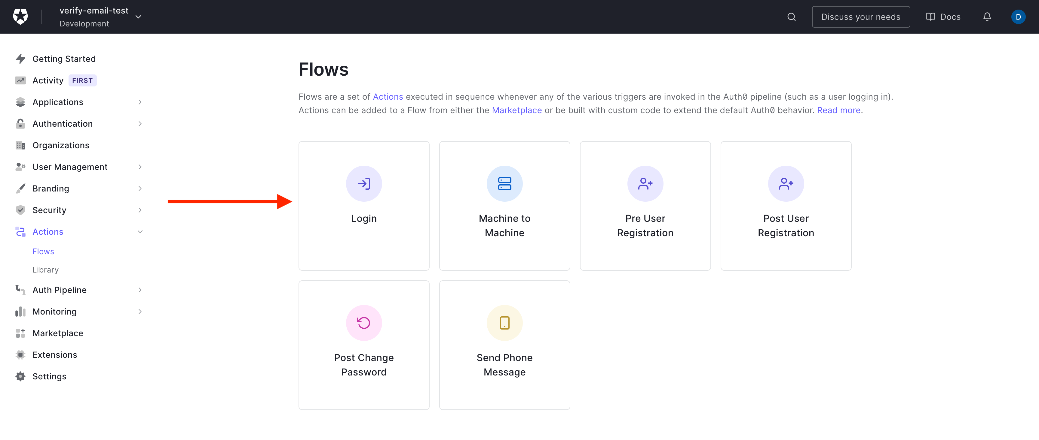 Selecting the flow